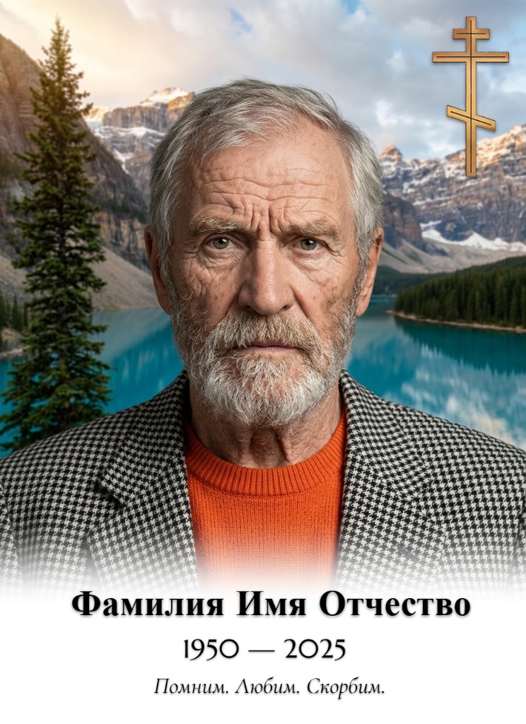 После: портрет с надписью в Фотошопе